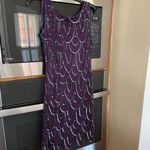Pissaro Nights Purple Beaded Dress 2P